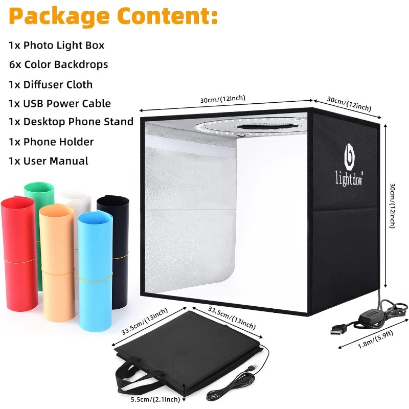 Kit de caja de luz para estudi - Photography Lighting Kit Portable reseña y precio