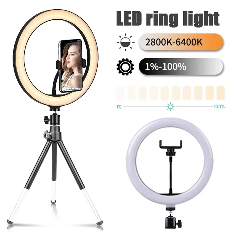 Aro de luz LED de 10 pulgadas  - Photography Lighting Description reseña y precio