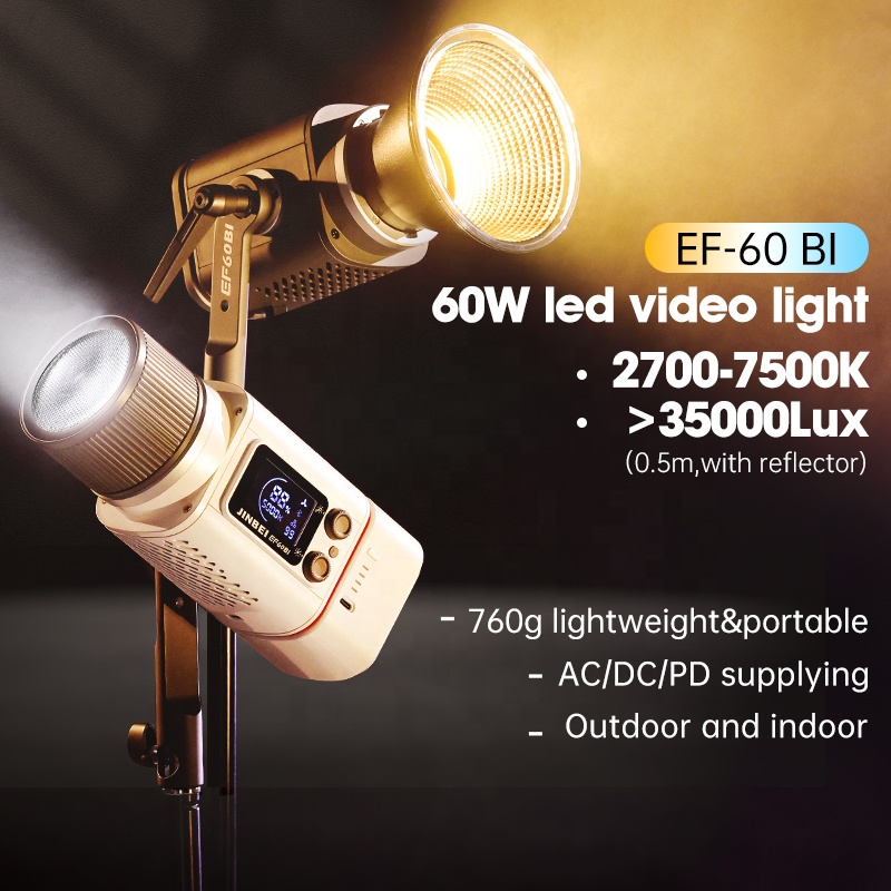 JINBEI EF-60BI 60w Kit de Ilum - Photography Lighting Handheld reseña y precio